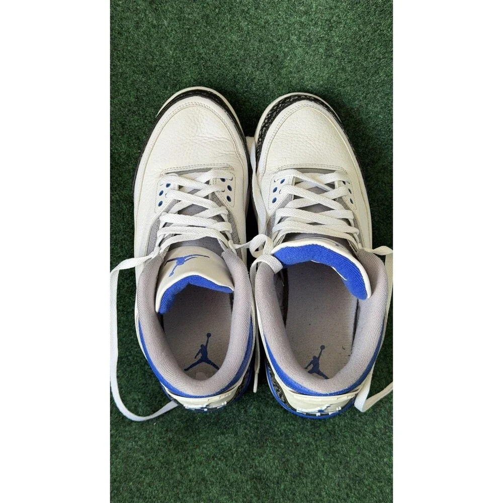 Nike Air Jordan 3 Retro Racer Blue White Men's Size 10 CT8532-145 Excellent